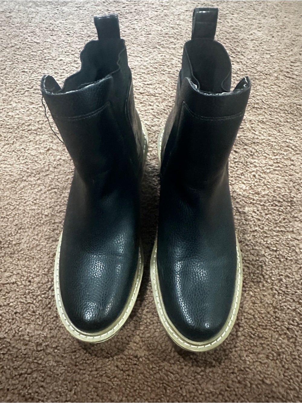 Catherine melandrino Black Slip-On Boots with Light Tread Sole